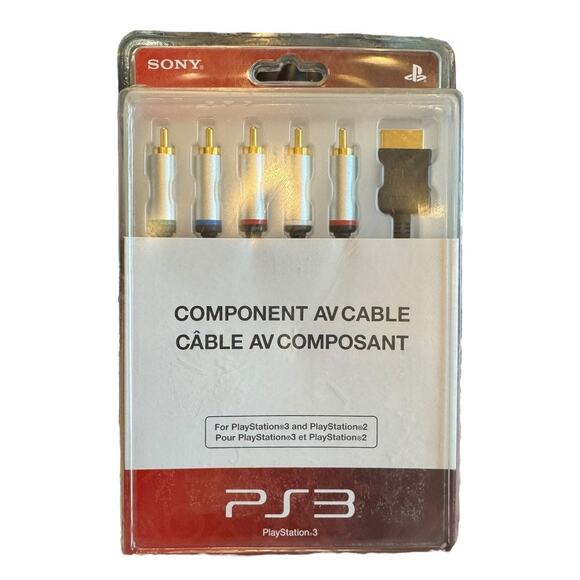 Sony Other - OEM OFFICIAL Sony Playstation YPbPr Component AV Cable PS2 PS3 Gold Tip New